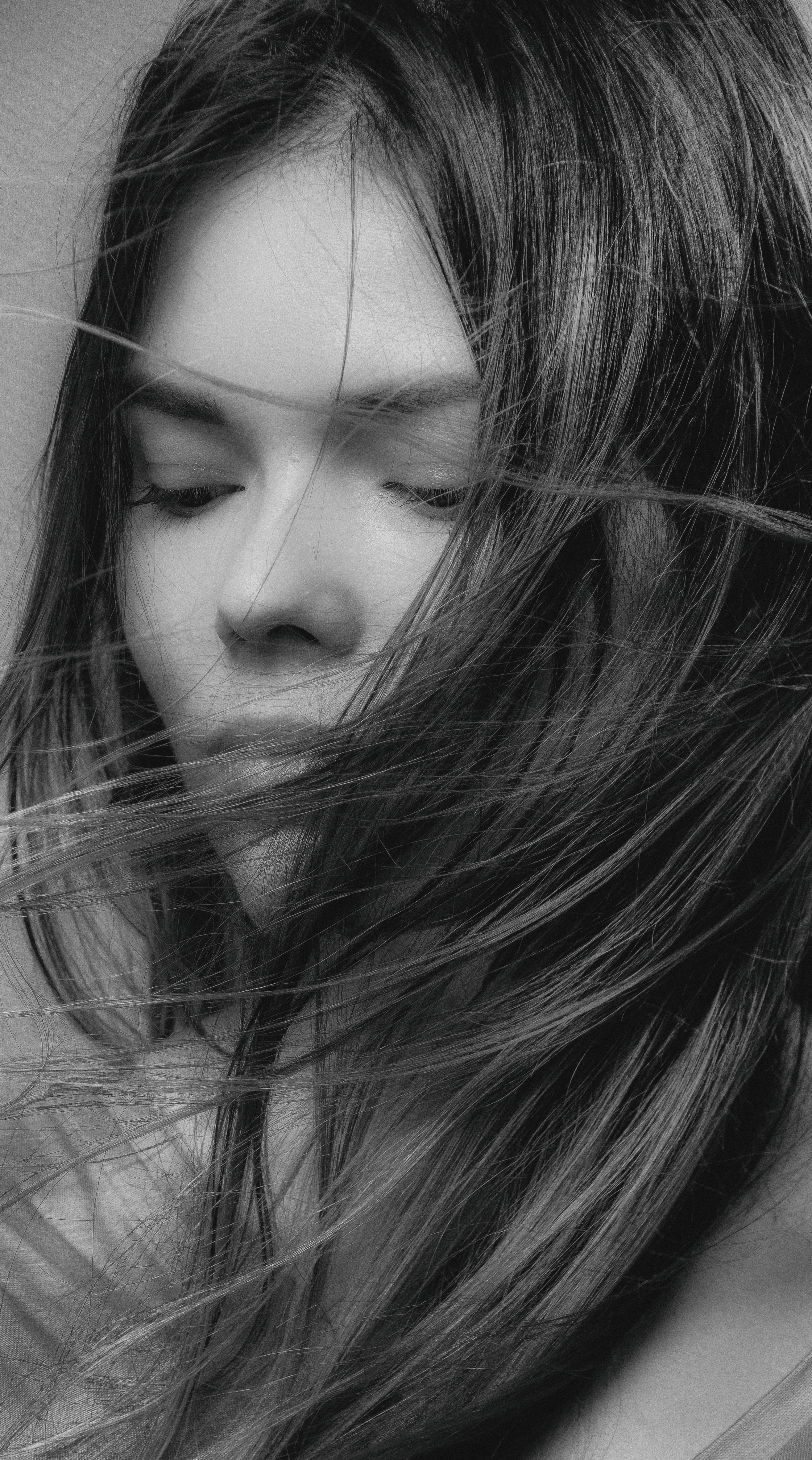 Black-and-white editorial portrait from The Curated Closet collection